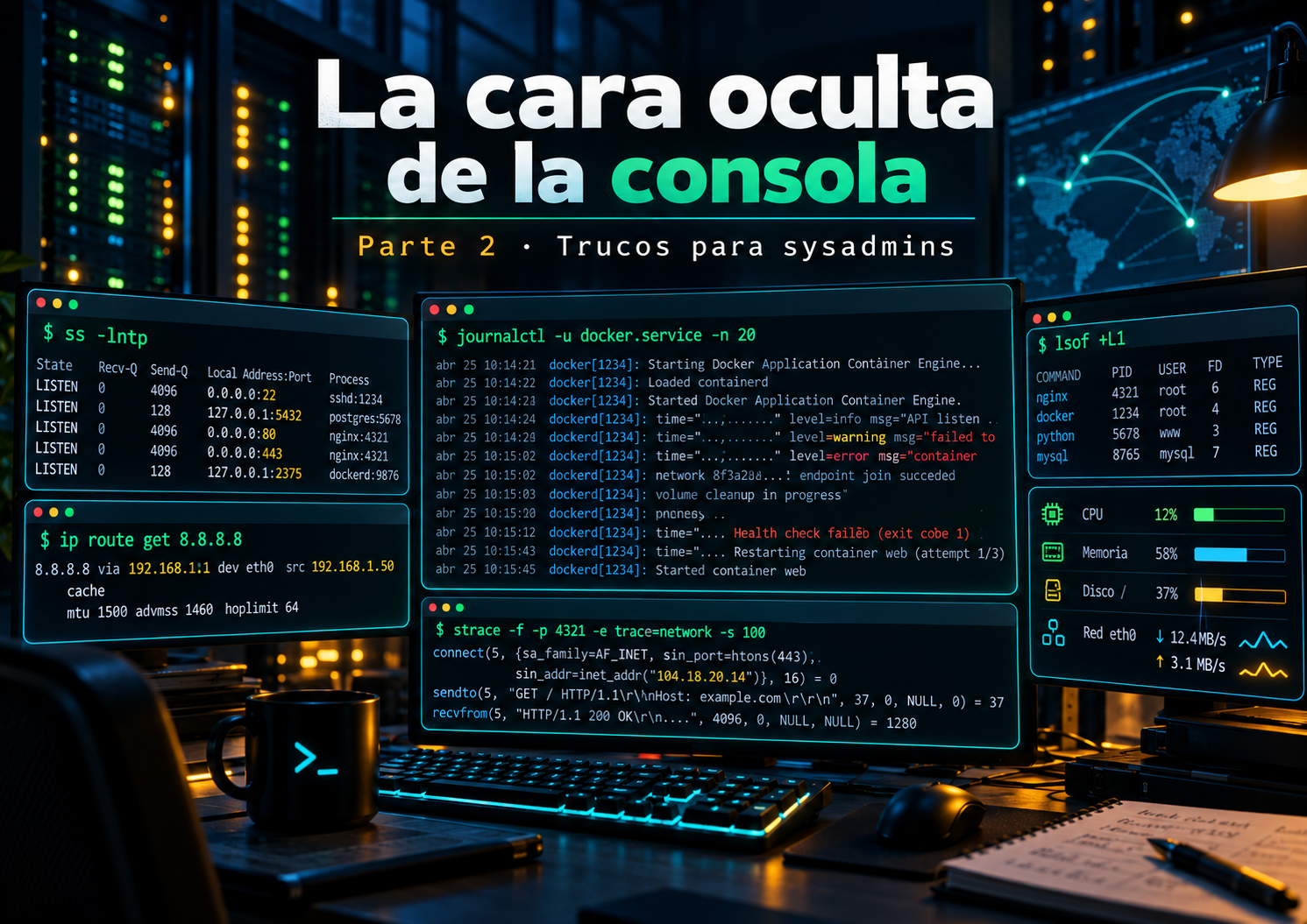 Portada de La cara oculta de la Consola (Parte 2): 15 trucos que todo sysadmin debería conocer